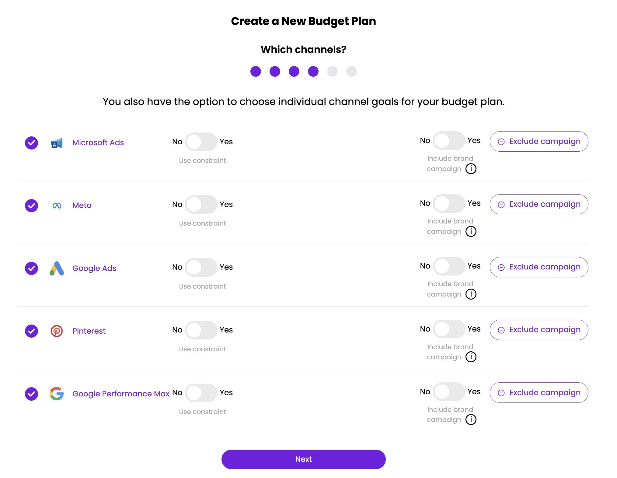 create a budget plan