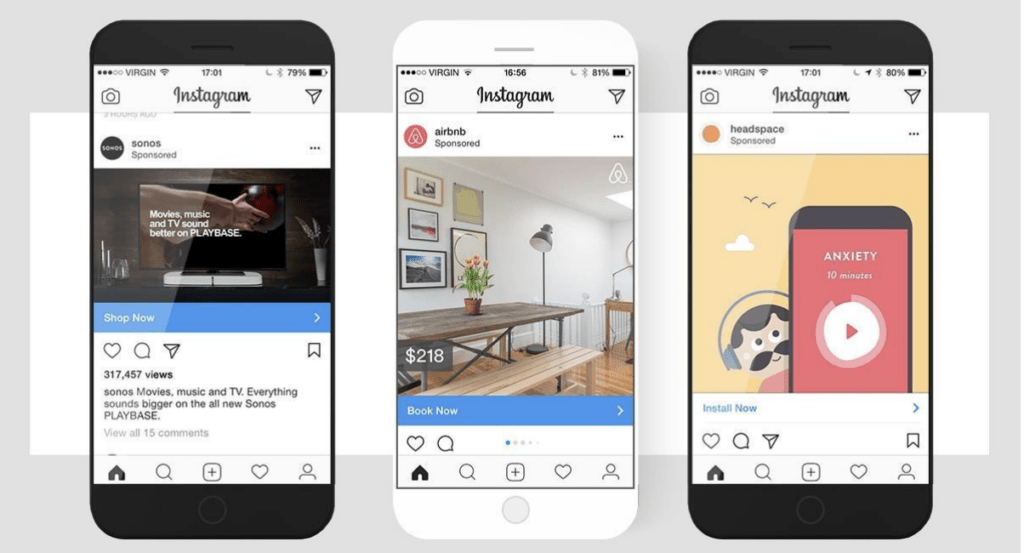 types of instagram ads