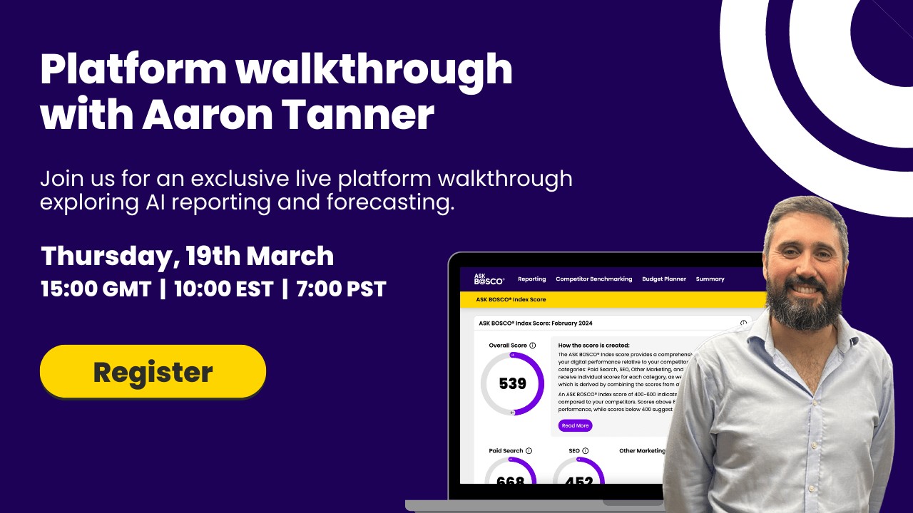 ASK BOSCO® Platform Walkthrough With Aaron Tanner
