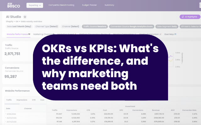 OKRs vs KPIs: What’s the difference, and why marketing teams need both