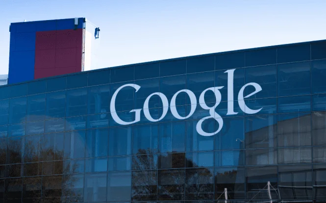 Google logo on glass office building, representing insights shared at Google Marketing Live 2022.