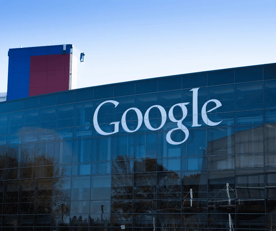 Google logo on glass office building, representing insights shared at Google Marketing Live 2022.