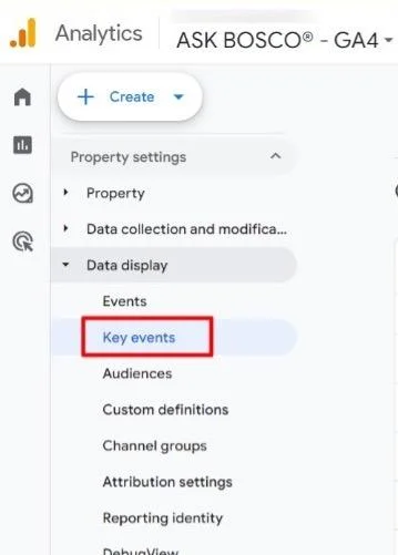 Key events on GA4