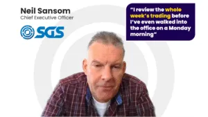 Neil Sansom, CEO of SGS, shares how Shopify Reporting Integration lets him review weekly trading before Monday mornings.